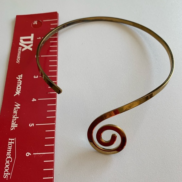 Brass collar necklace signed Best. - Picture 2 of 3